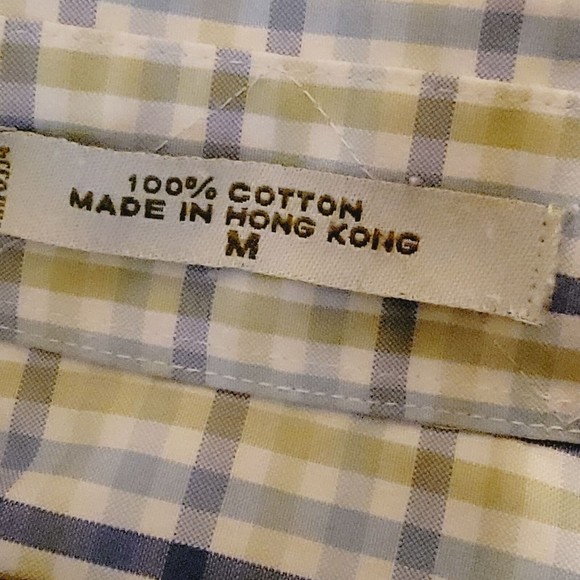 Orivs Mens Multicolor Plaid Short Sleeve Collared‎ Button Up Shirt Size Medium - Picture 4 of 7